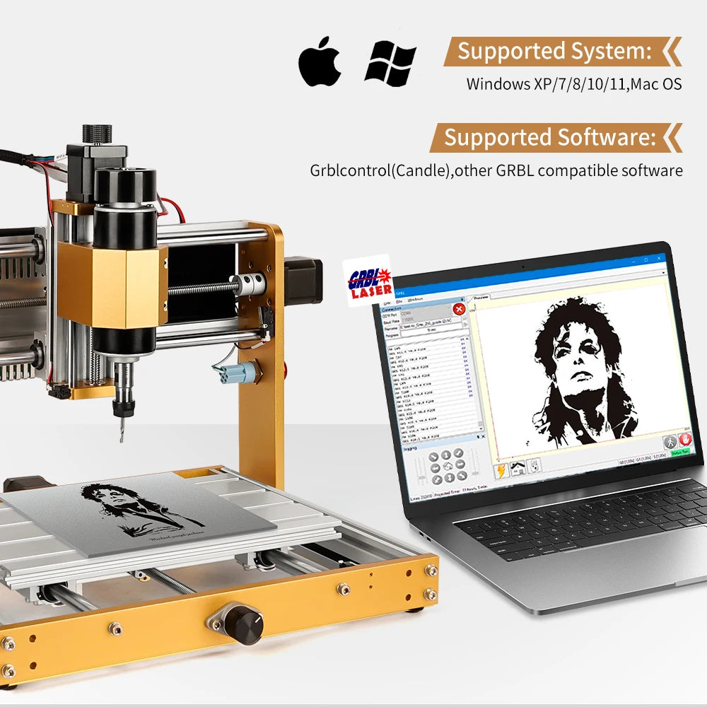 CNC 3018 Pro Router Engraver With Laser Module 3 Axis DIY