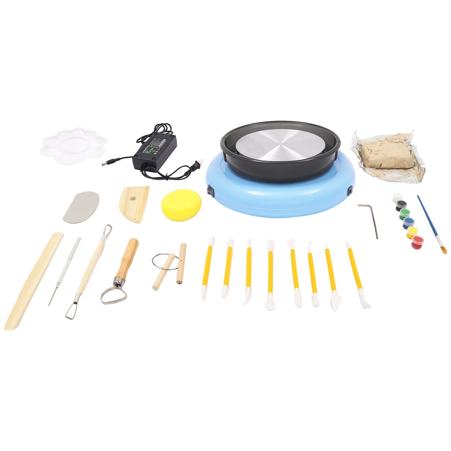 Adjustable Speed Pottery Wheel 0 to 180rpm Mini Kids Ceramic
