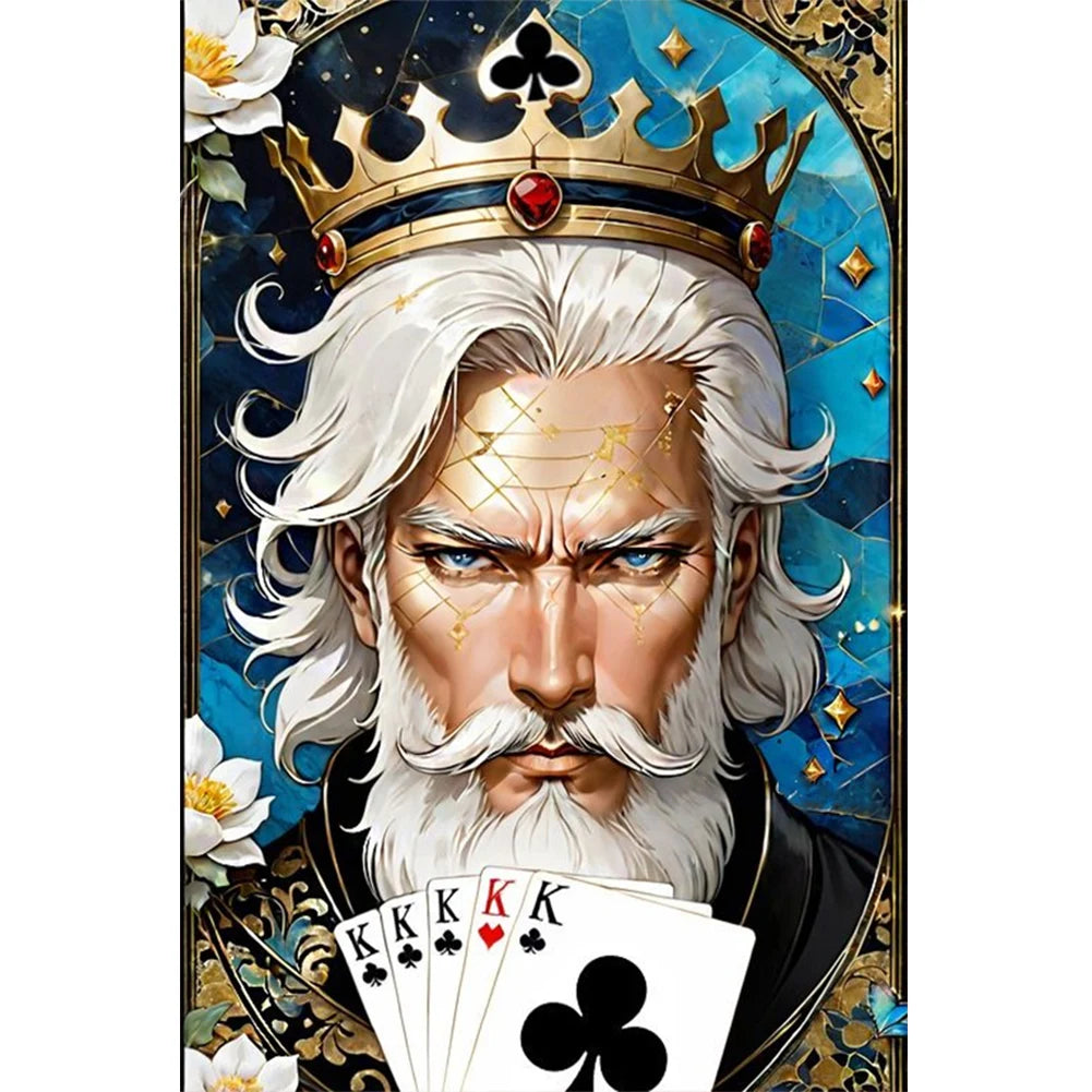 5D DIY Full Round Drill Diamond Painting Poker Character Art