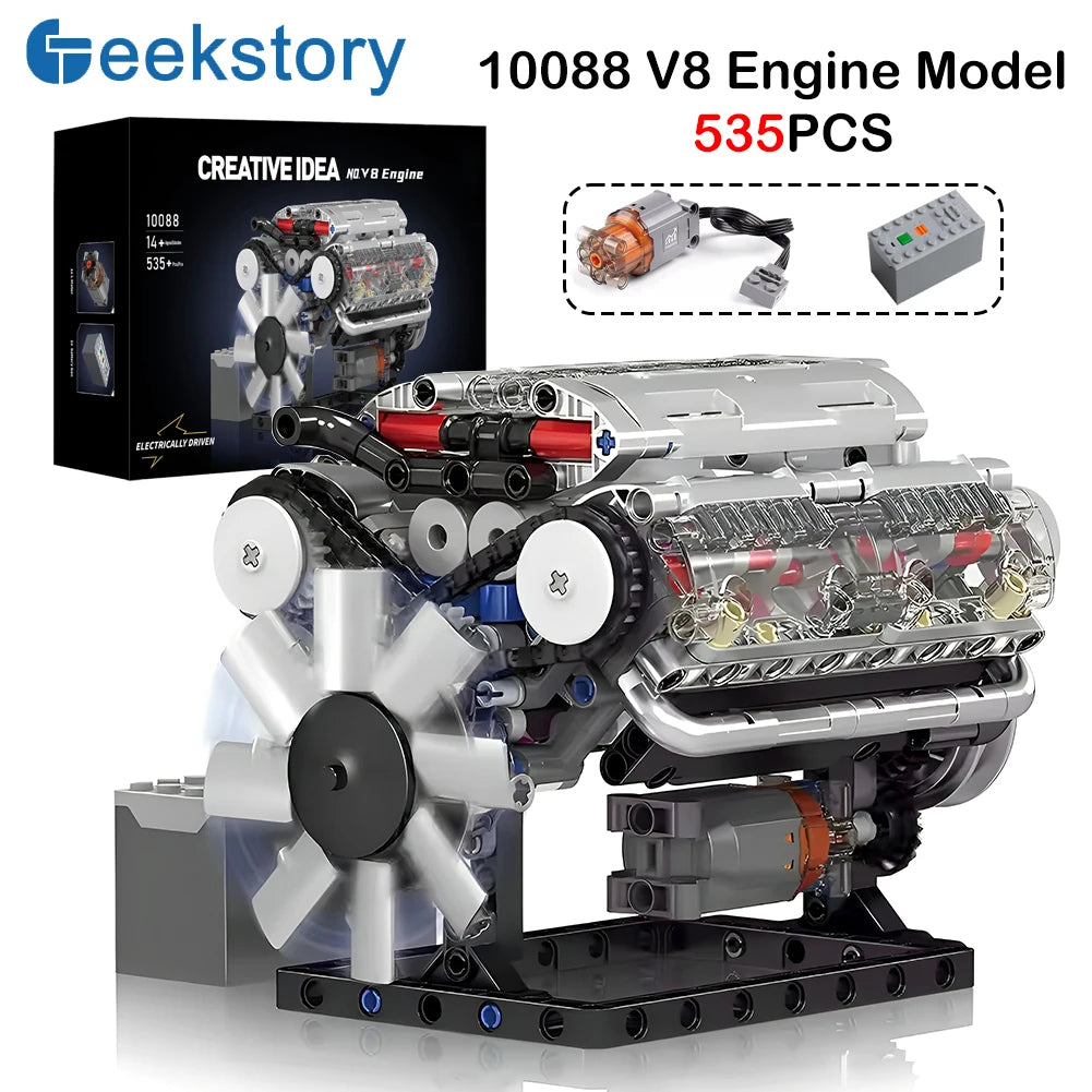 Mould King V8 Engine 535pcs Building Blocks Model Toy Gift