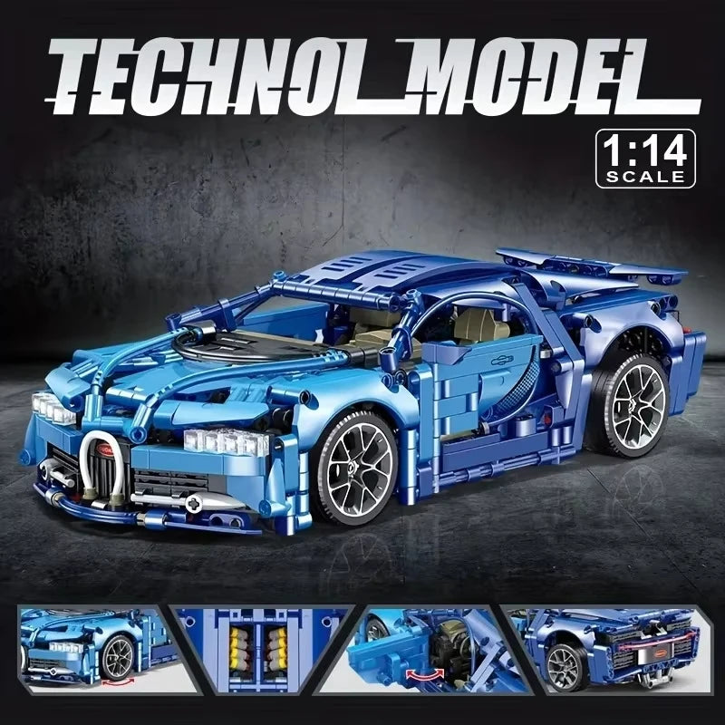Bluce Sports Car MOC Building Blocks Kit for Boys 14 Plus