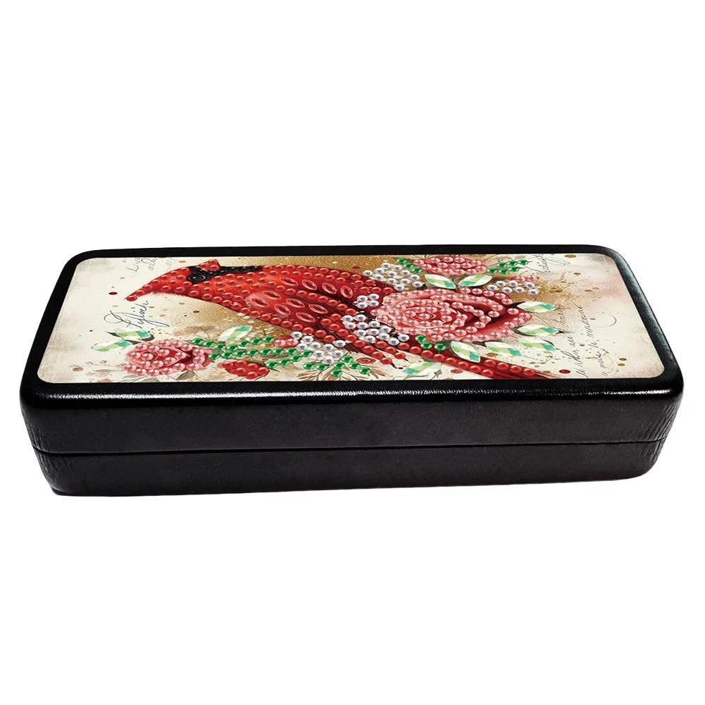Holy Mother Diamond Painting Eyeglasses Case with Rhinestones