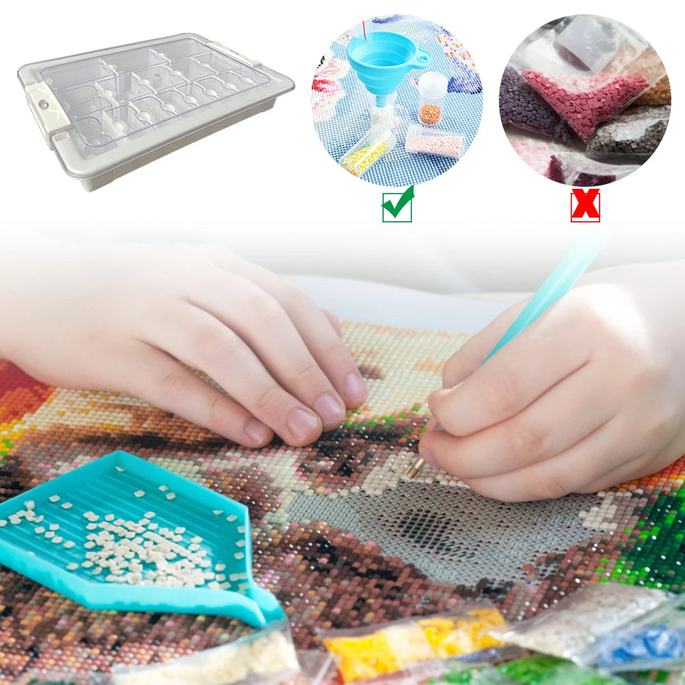 Diamond Painting Bead Storage Containers with 9 to 39 Grids