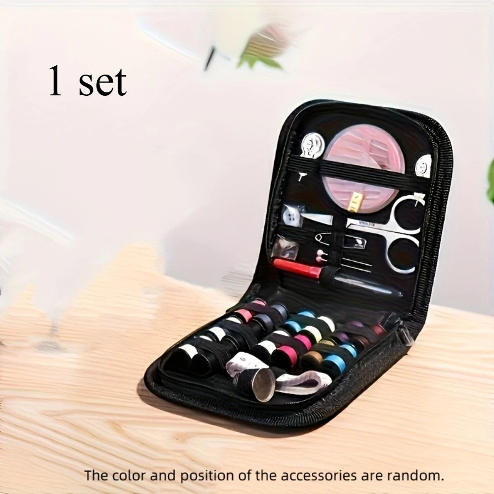 Mini Canvas Sewing Kit Travel Set With Thread Scissors
