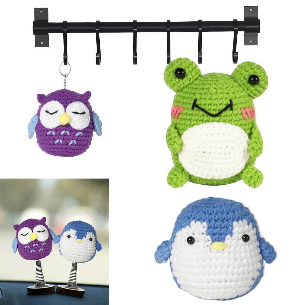 3Pcs Cute Animal Crochet Kits for Beginners and Kids