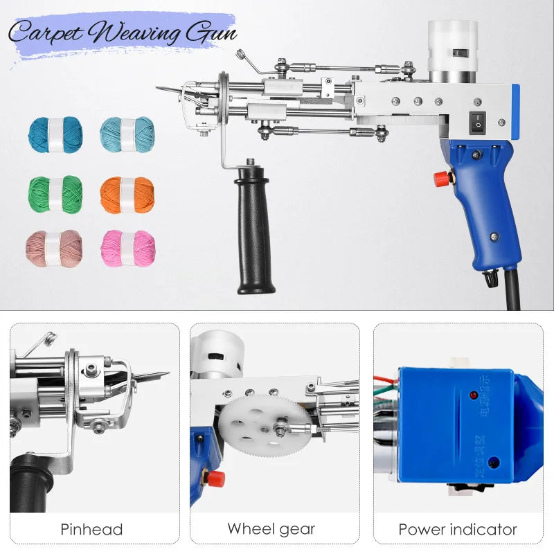2 in 1 Tufting Gun Set with Carpet Trimmer for Rug Making