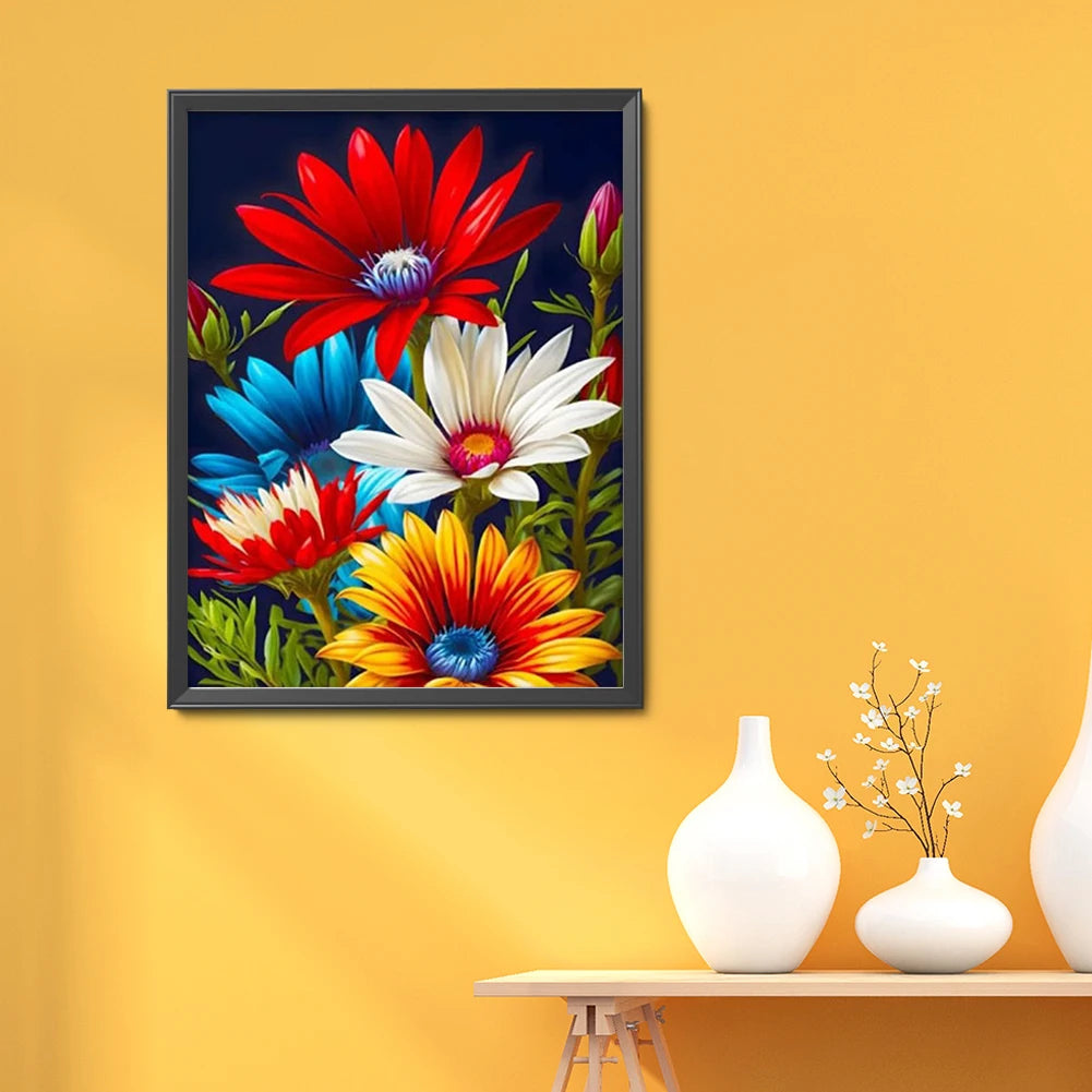 Full Embroidery Beads Printed Flower Cross Stitch Kit