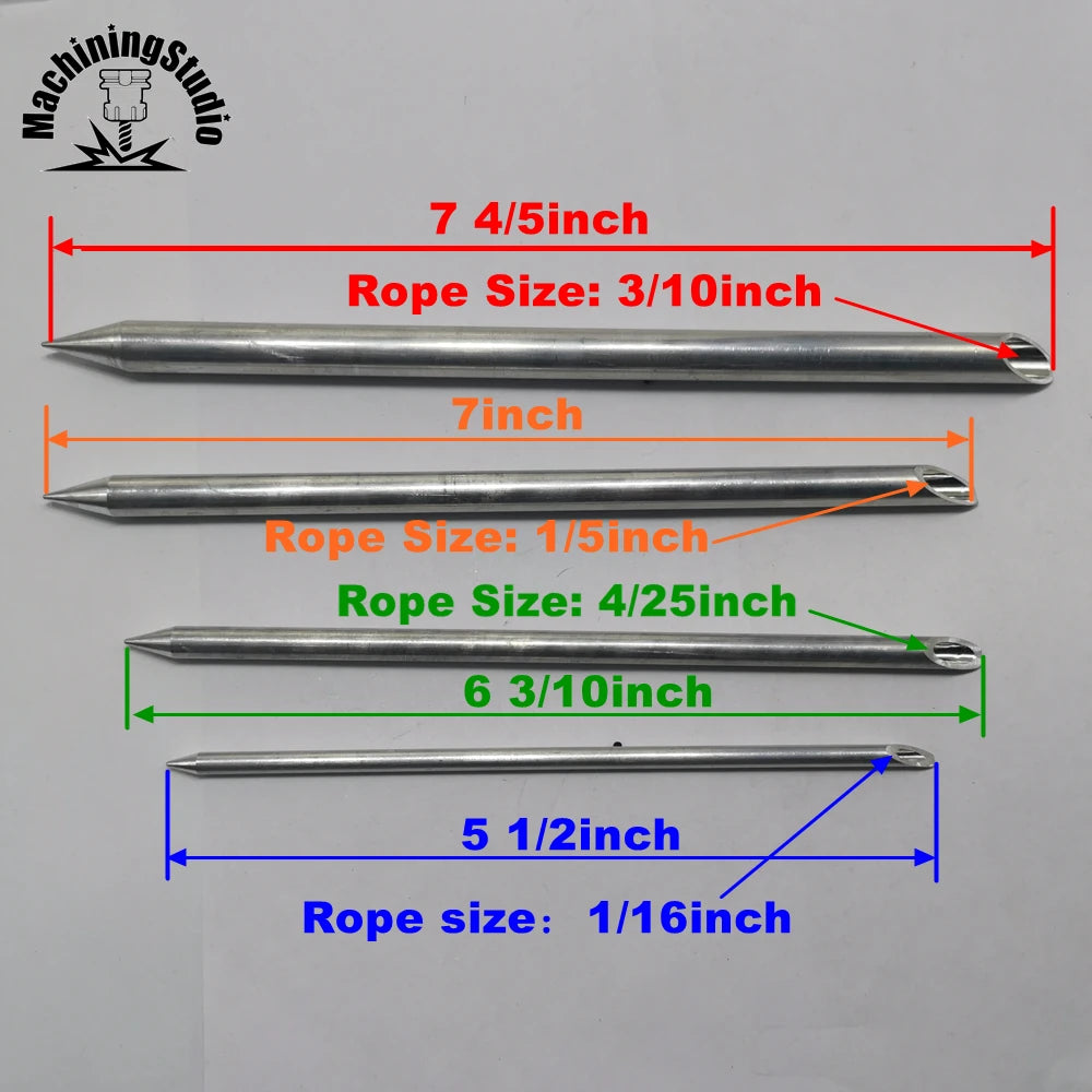 Aluminum Alloy Rope Splicing Fids for Dyneema Sizes
