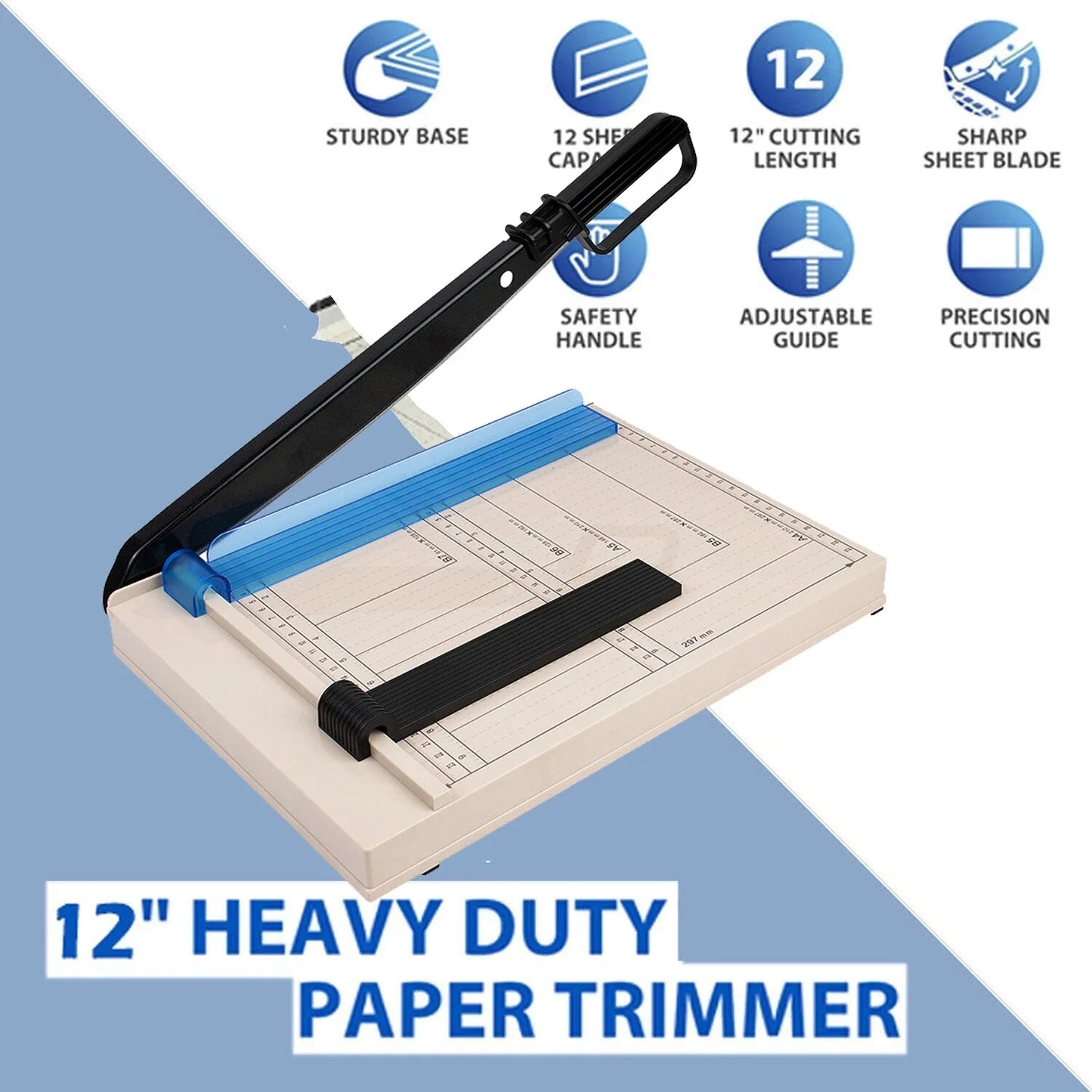Multi-Function A4 To B7 Paper Cutter Tool With Metal Blade