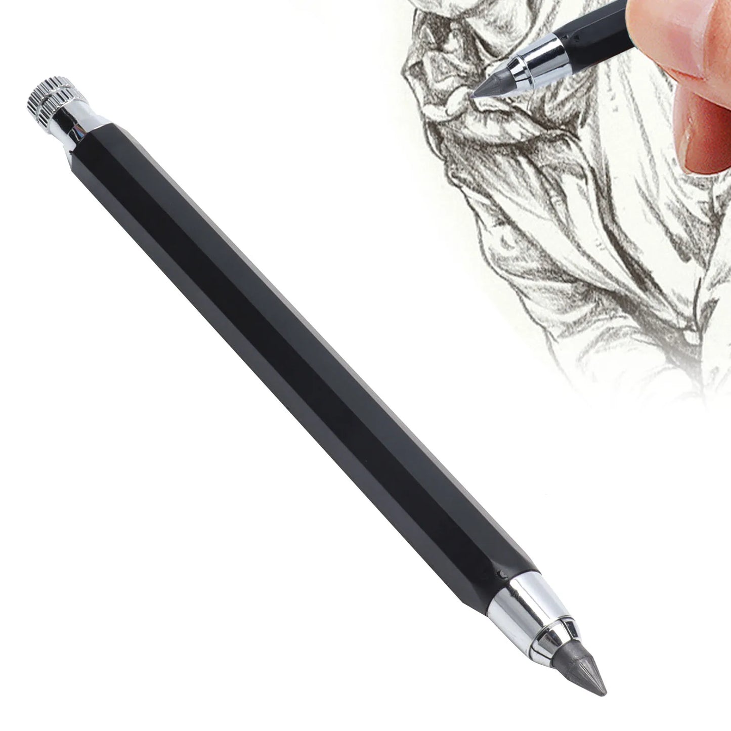 Portable Stainless Steel Mechanical Pencil for Artists and Graffiti