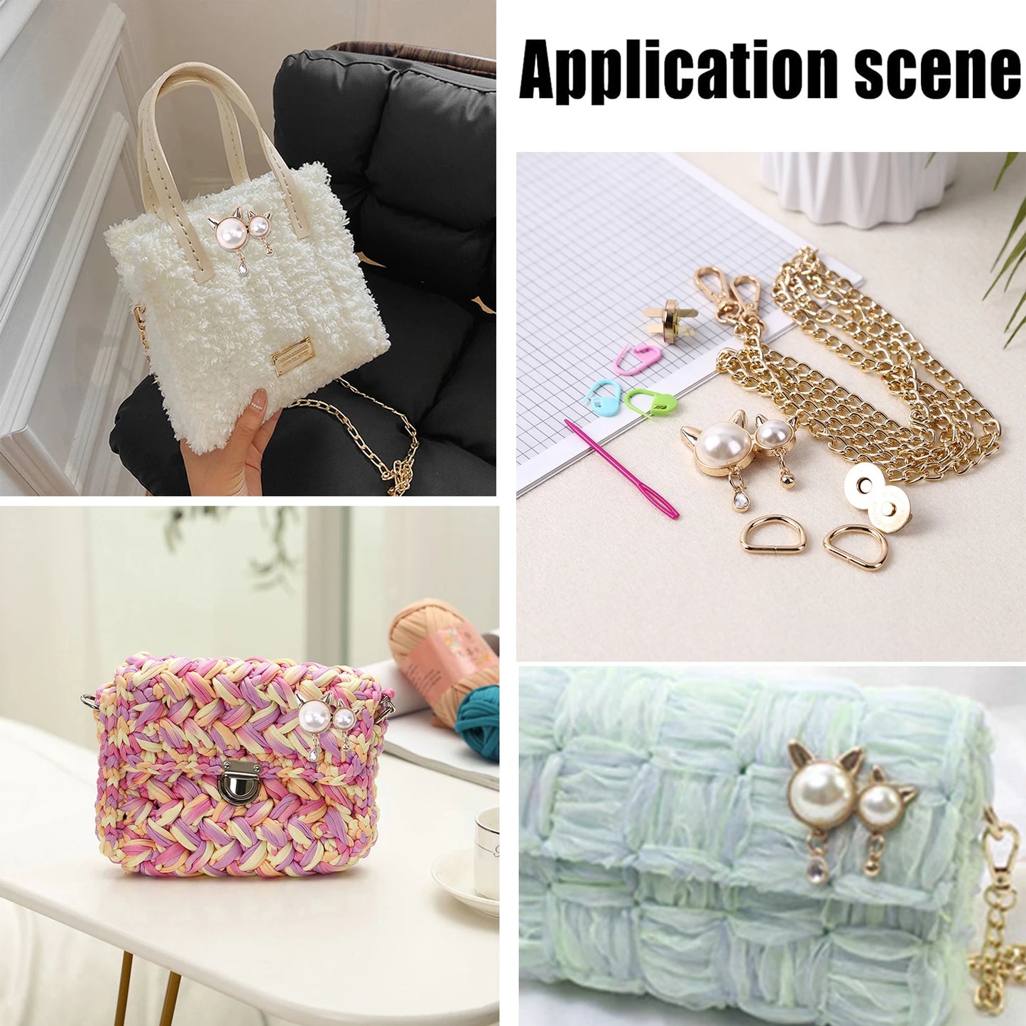 DIY Materials Kit Knitting Crochet Bags Kit Plastic Frame Sheet for DIY Crafts