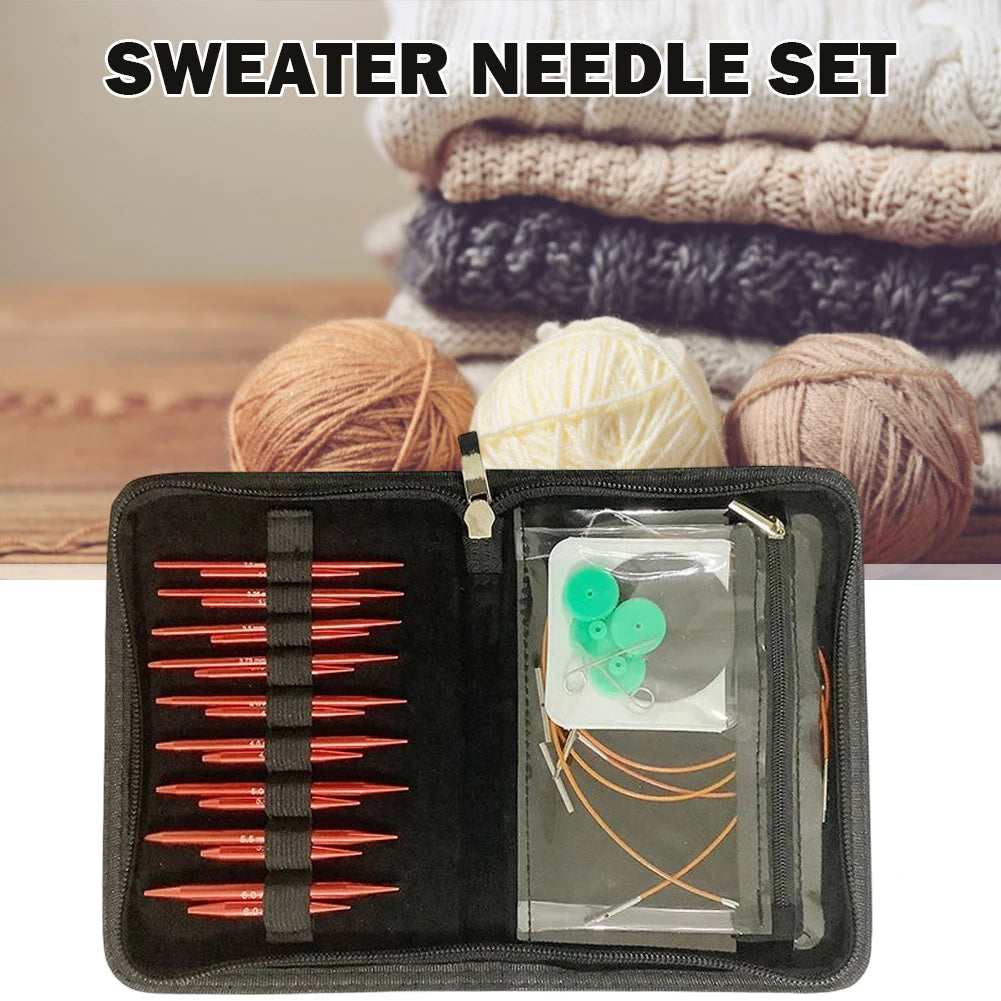 Aluminium Circular Knitting Needles Set for DIY Crafts