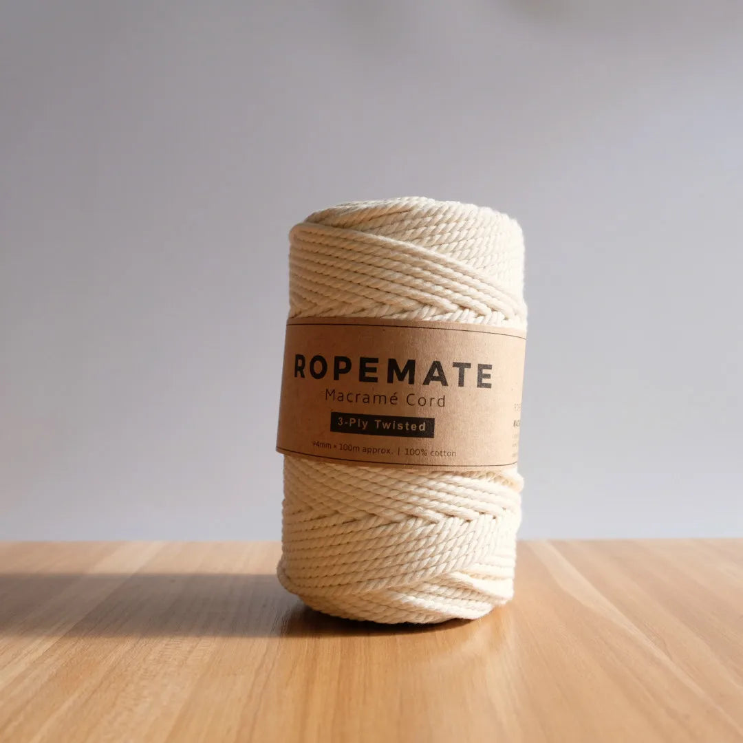 RopeMate Premium Soft Cotton Cord for DIY Macrame Bags 4MM 100M