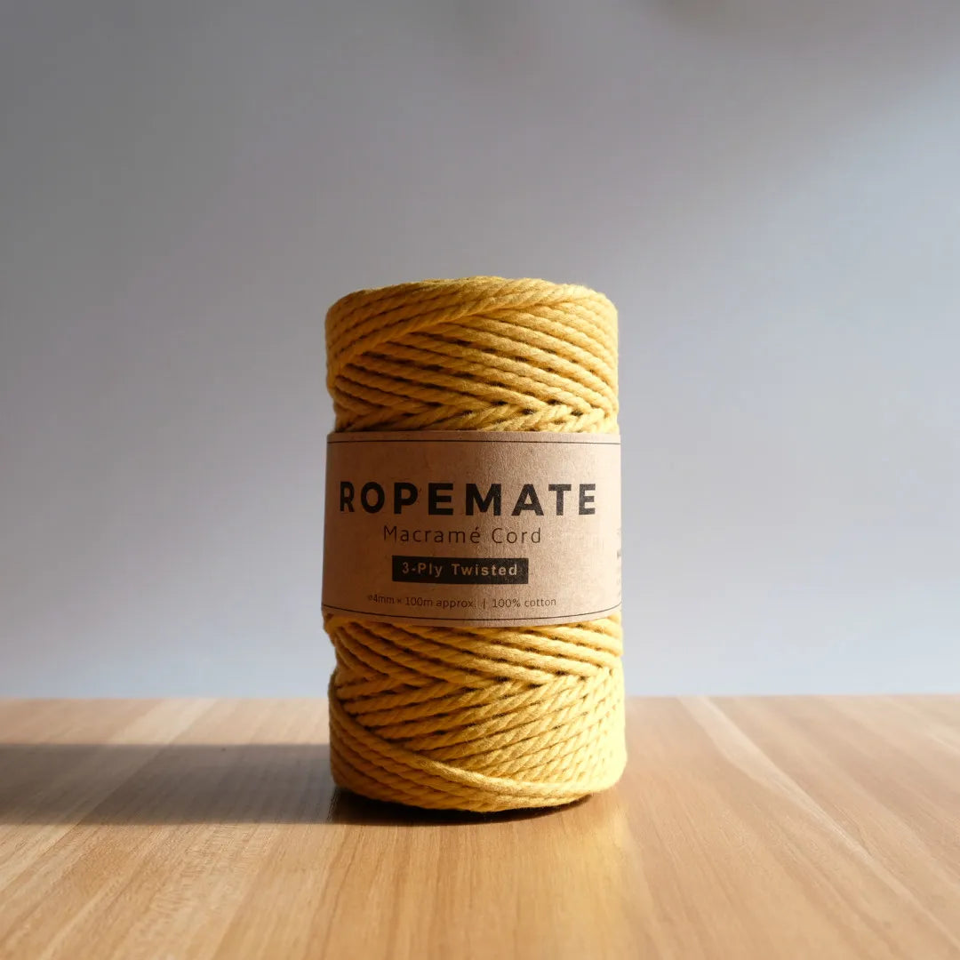 RopeMate Premium Soft Cotton Cord for DIY Macrame Bags 4MM 100M