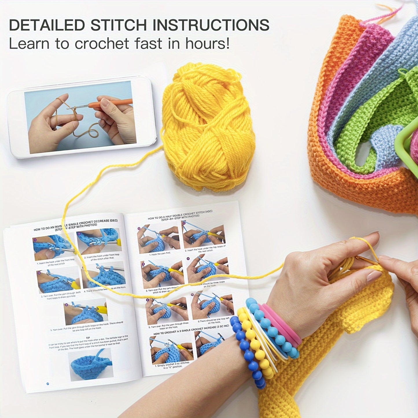 Beginner Highland Cow Crochet Kit Fluffy Amigurumi Set