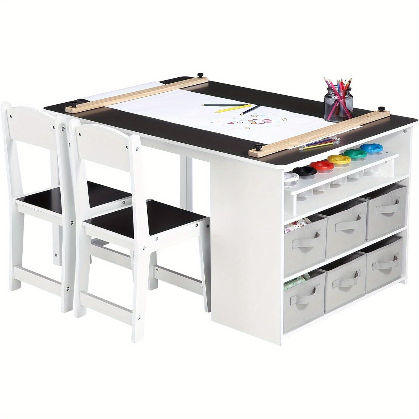 Cuties 4-in-1 Craft Table with Chair and Organizer