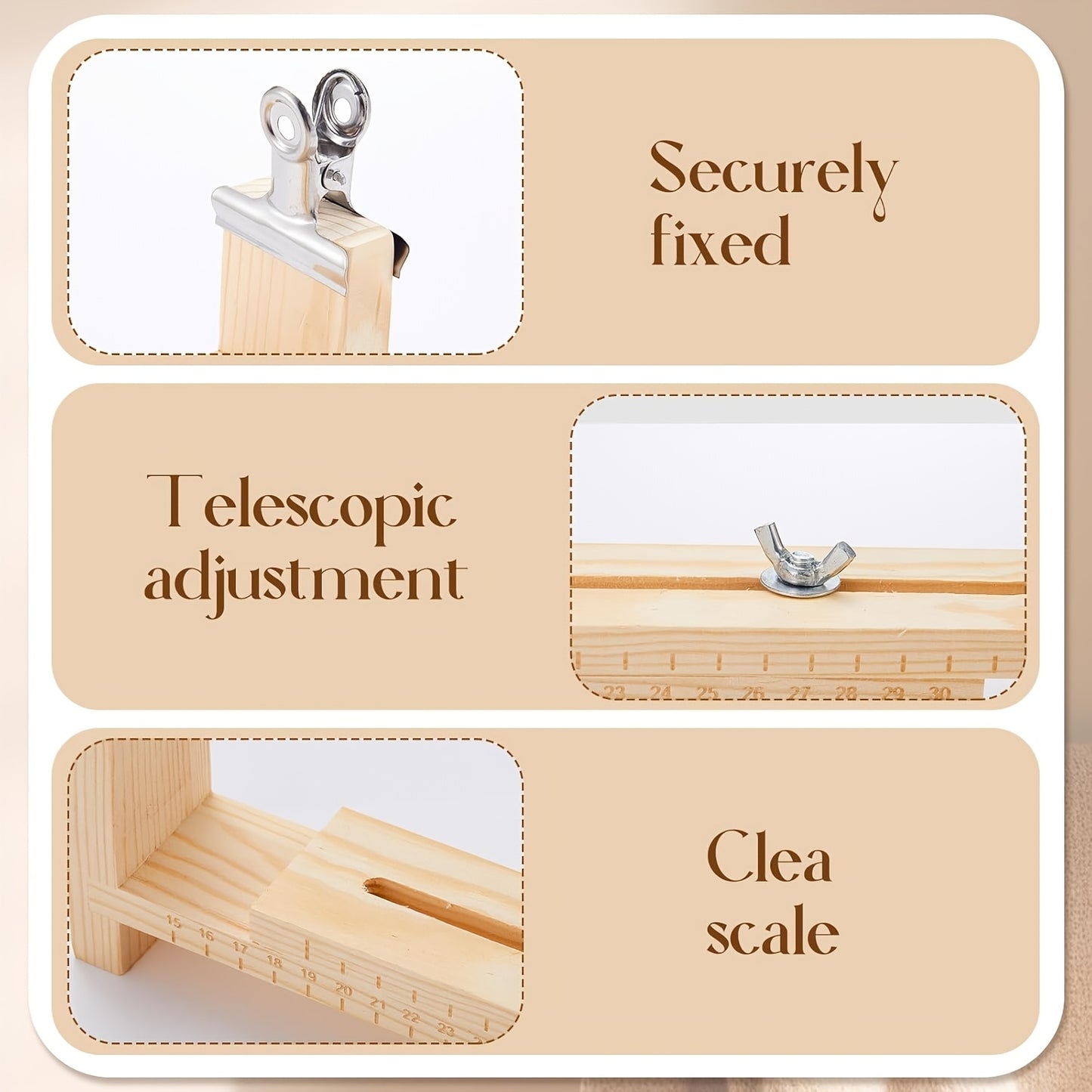 Thirteen Piece Wooden Bracelet Jig Kit Adjustable Scale