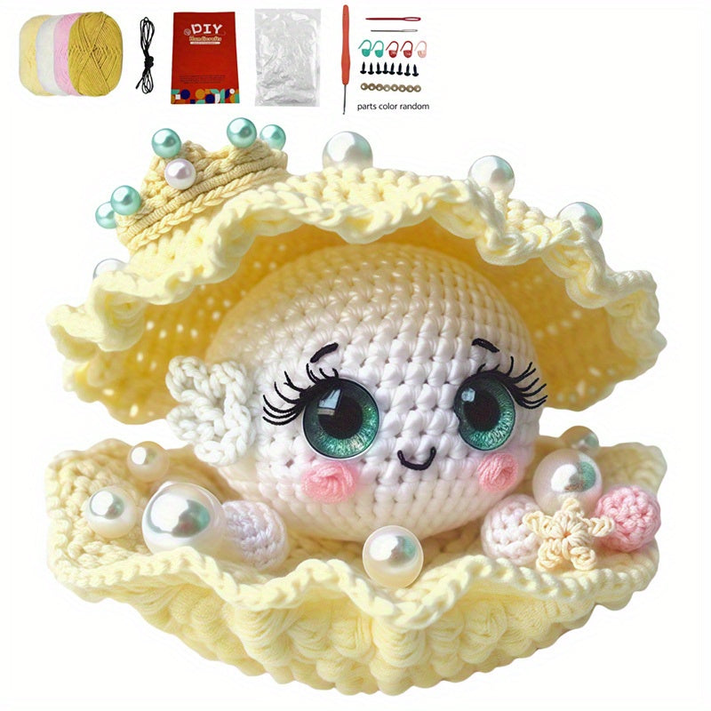 Complete Crochet Kit For Amigurumi Elf With Pre Made Yarn