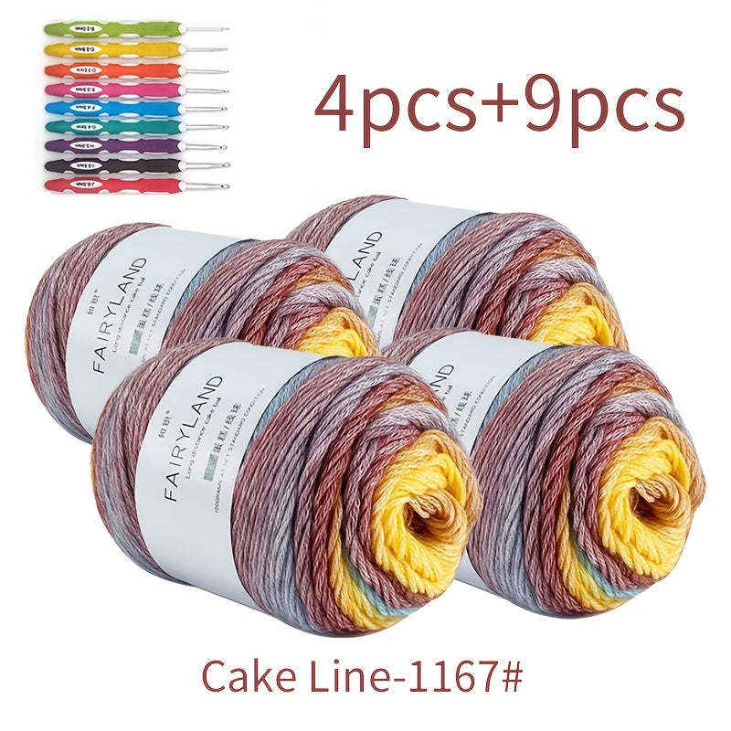 13pc Colorful Thread and Crochet Hook Set for DIY Crafts