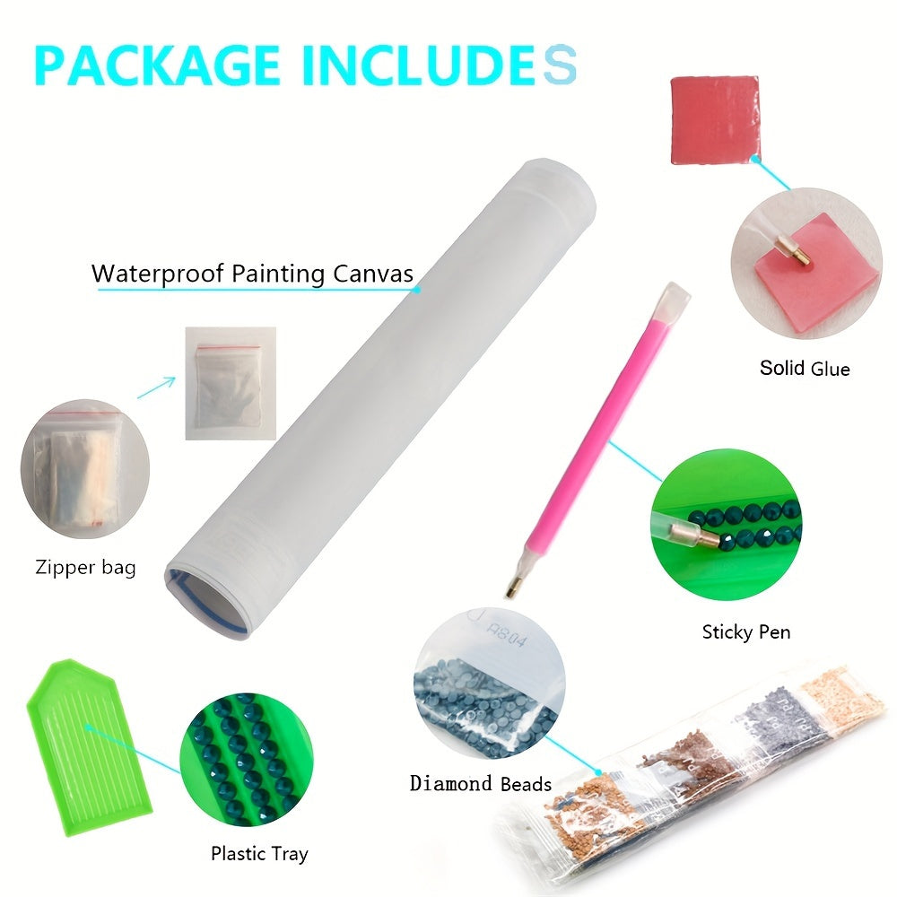 Autumn Lakeside Forest 5D Diamond Painting Kit Round Drill