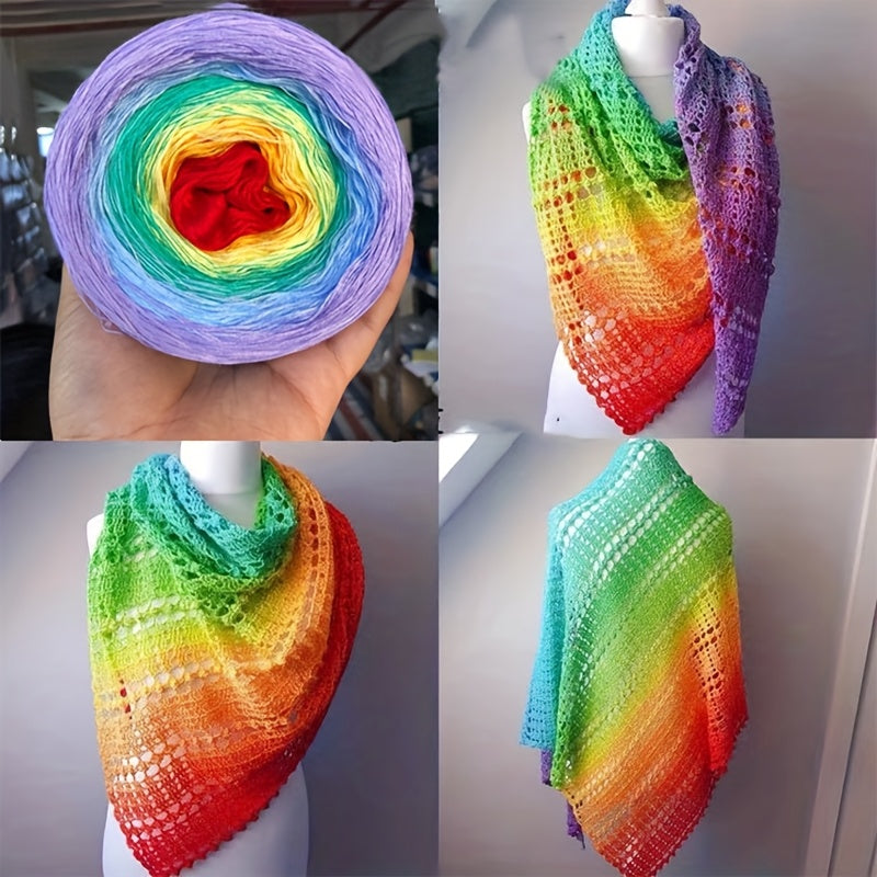 Hand Spun Gradient Cake Cotton Yarn Ombre 300g For Crochet