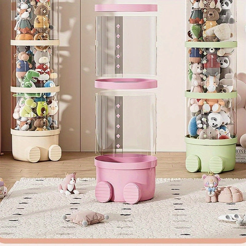 4-Tier Transparent Plastic Storage Organizer for Home