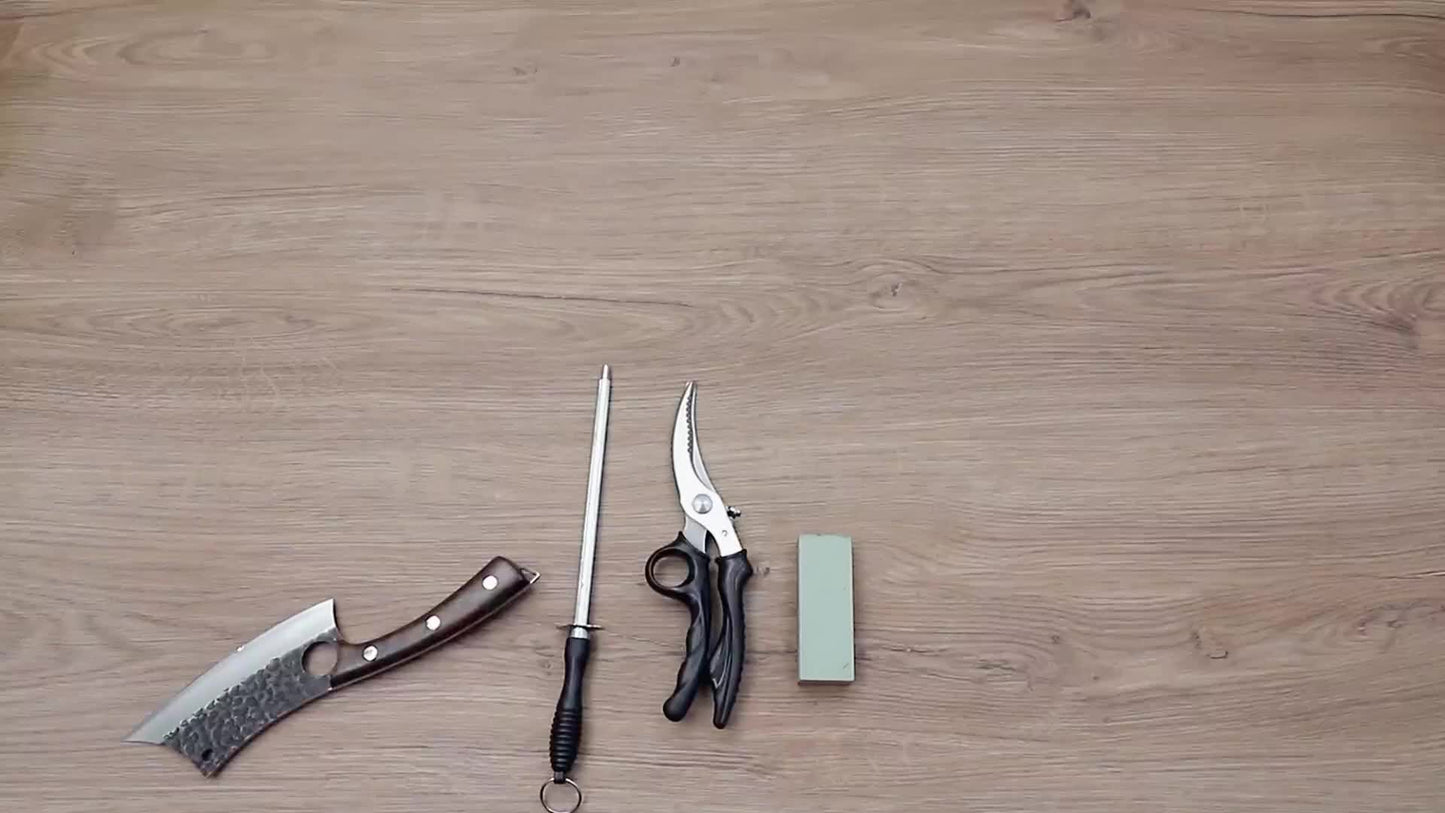 Serbian Chef Knife Set Hand Forged 15 Pieces With Knife Bag