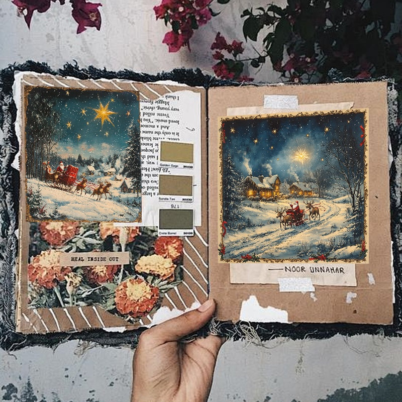 Christmas Village Scrapbook Paper Winter Night 36 Sheets