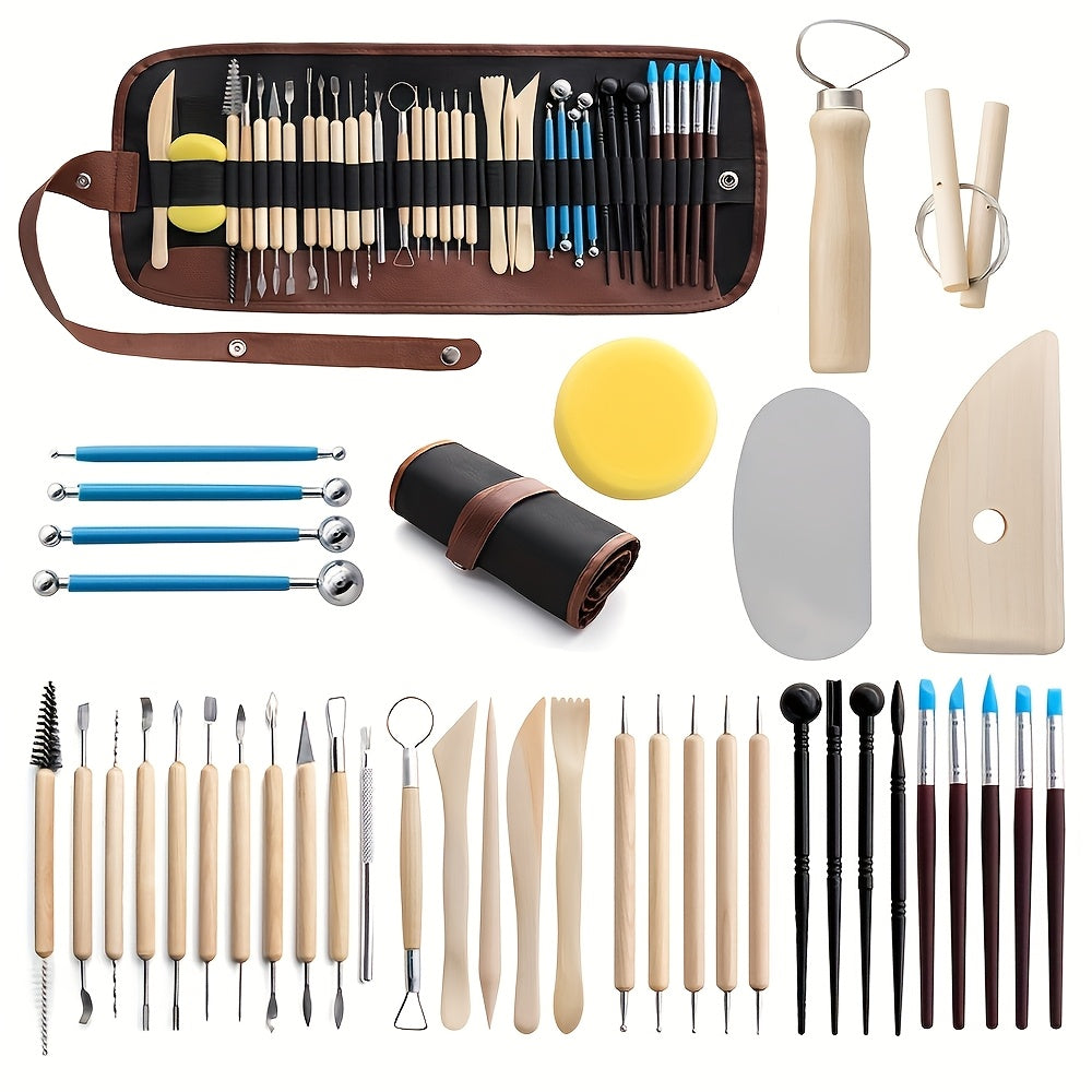 40 Piece Ceramic Tool Kit For Wood Carving And Pottery Art