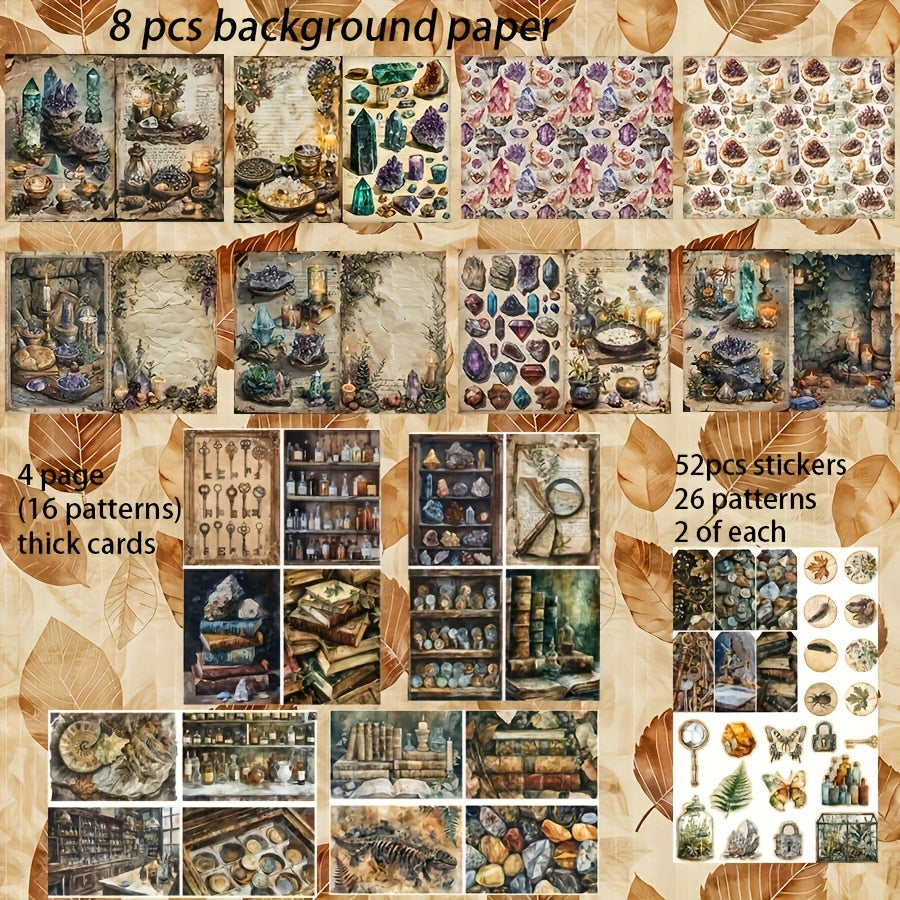 Forest Magical Herb Scrapbooking Kit With Crystal Cards
