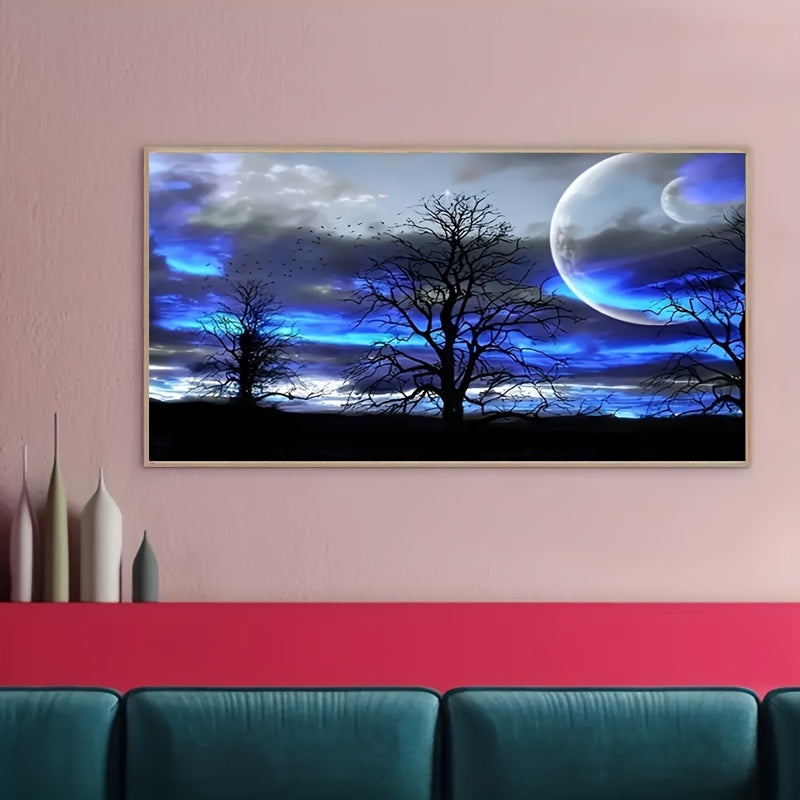 Moon Tree 5D Diamond Painting Kit Round Drill Wall Decor