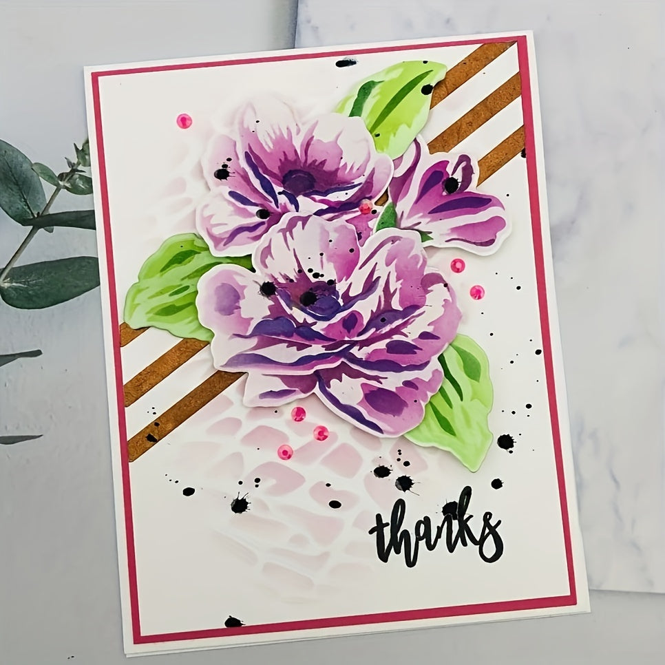 Alinacutle Peony Crafting Set for DIY Cards and Scrapbooks