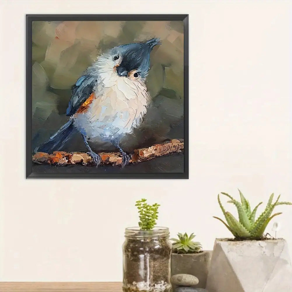 Beginner Digital Oil Painting Kit Bluebird Sparrow Canvas