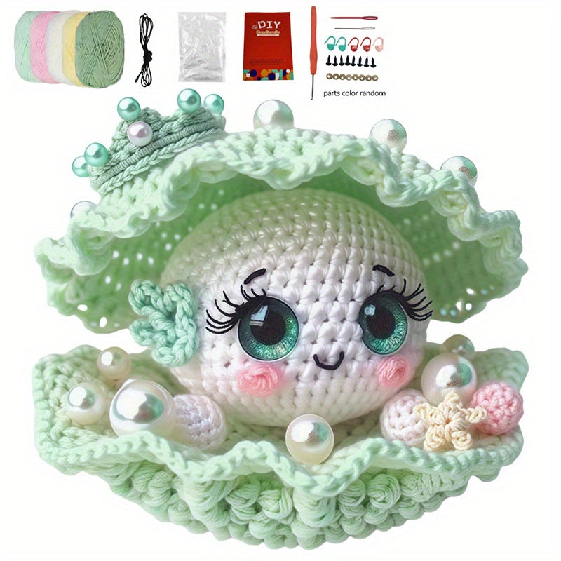 Complete Crochet Kit For Amigurumi Elf With Pre Made Yarn