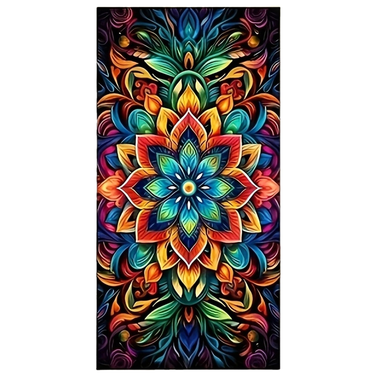 Large Retro Flower 5D DIY Round Diamond Painting Kit