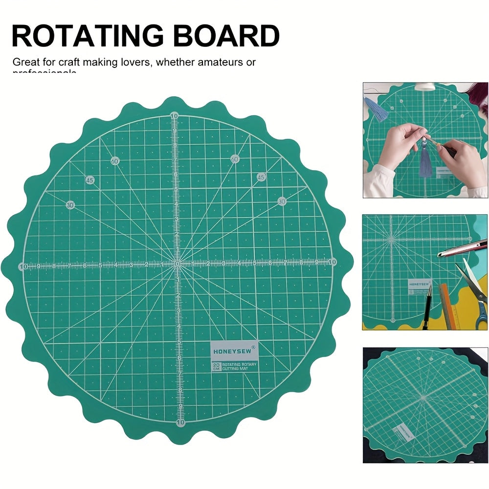 Rotating Self-Healing Cutting Mat for Art and Quilting Crafts