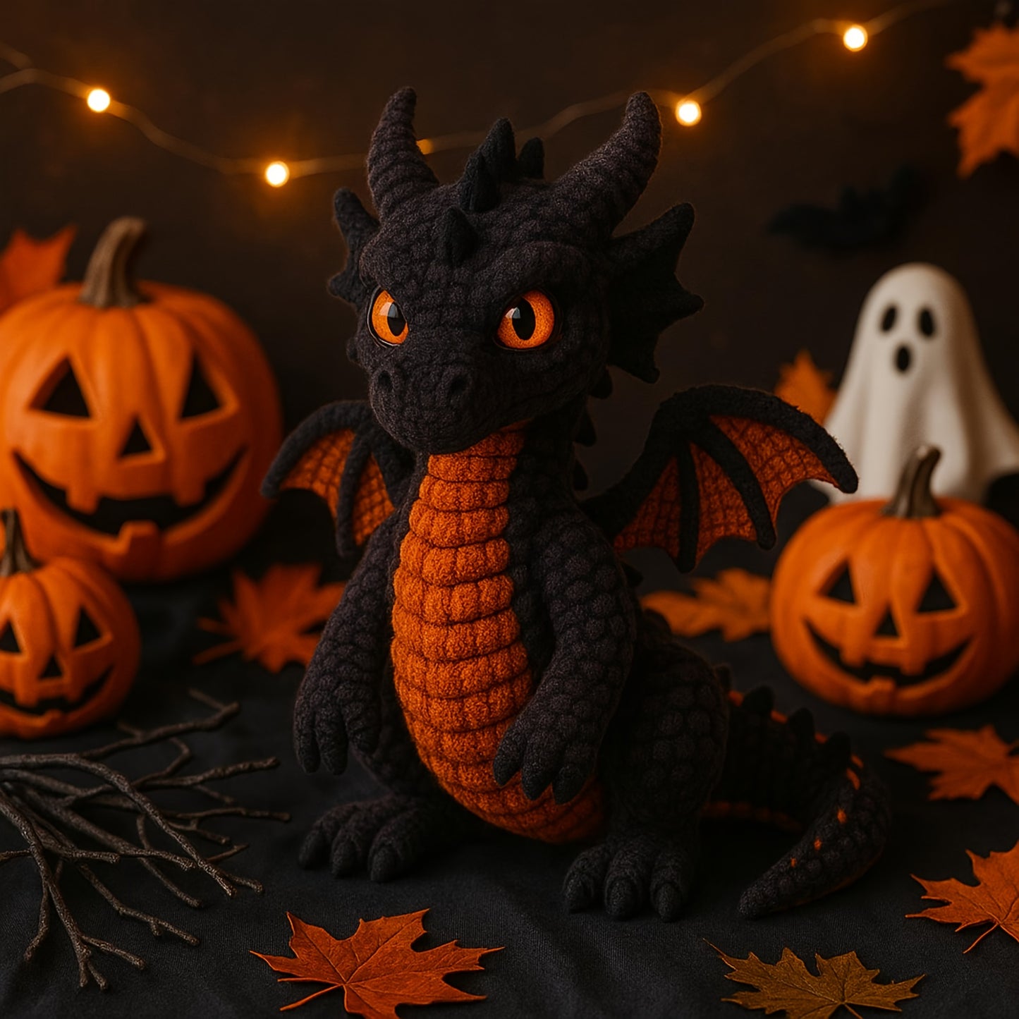 Evil Magmatic Dragon Crochet Kit With Hooks And Yarn