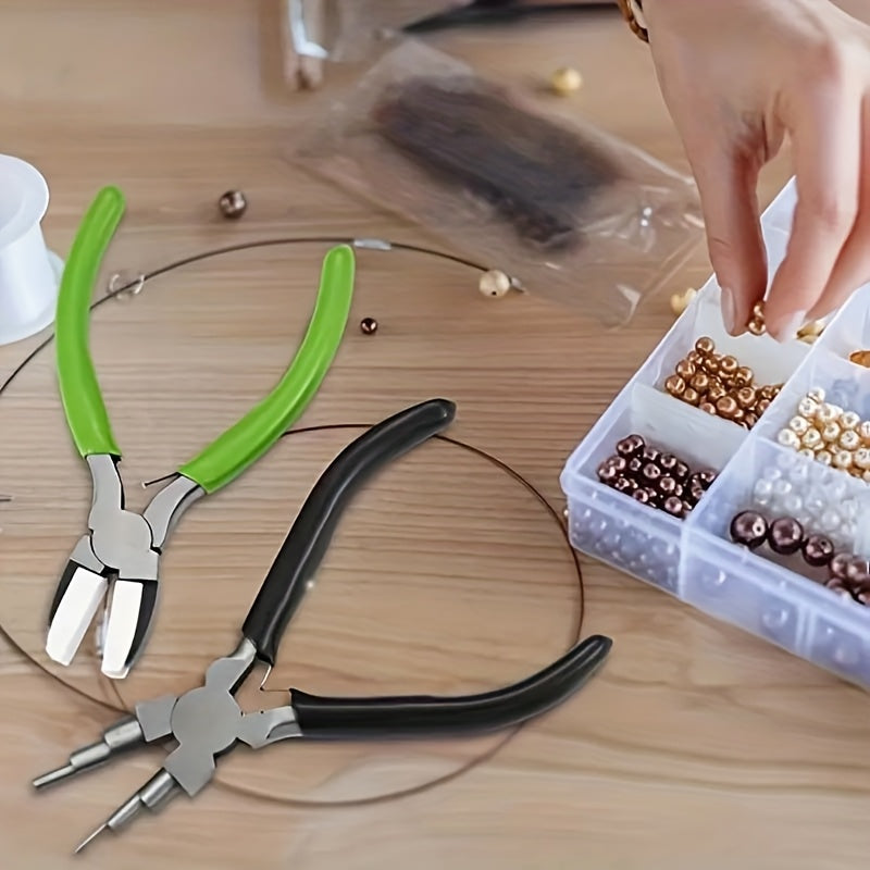 8Pcs Jewelry Pliers Set With Round Nose And Oblique Pliers