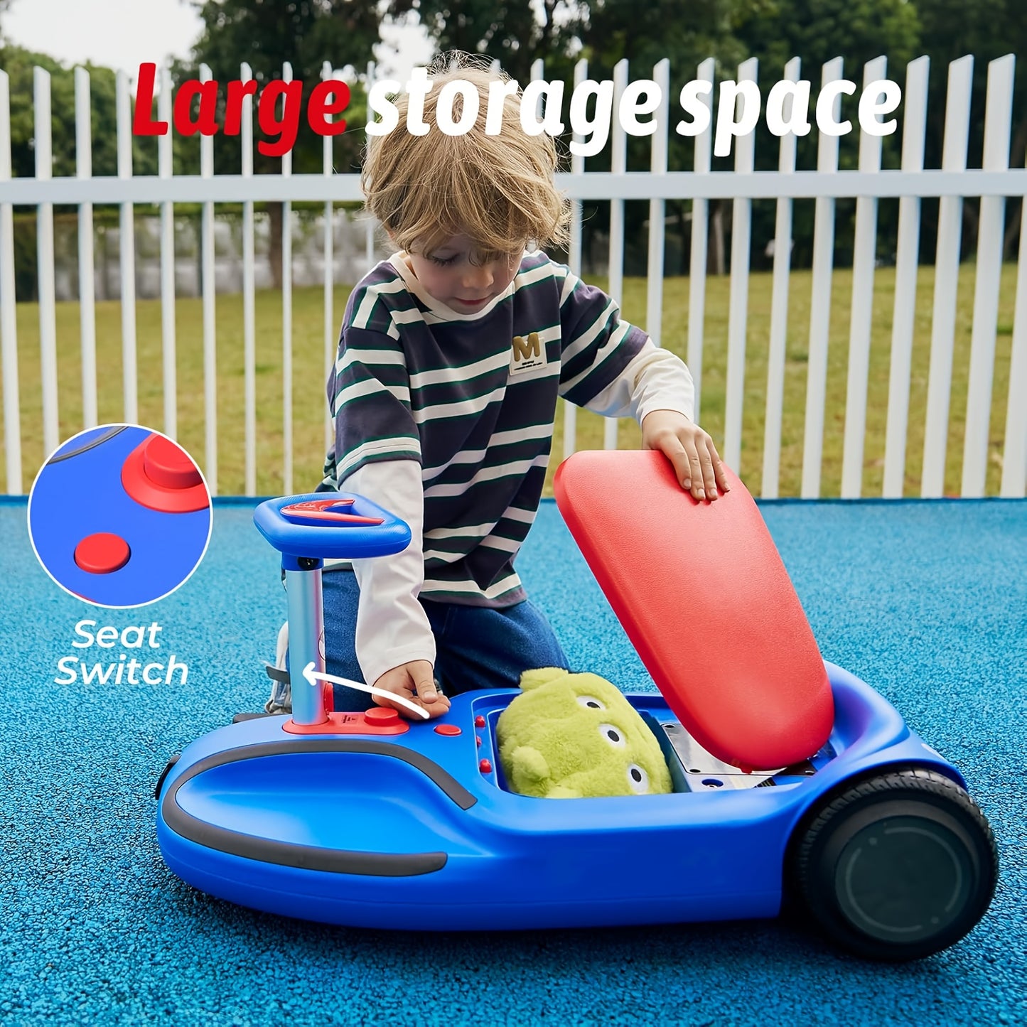 Electric Wiggle Car Ride On Toy for Kids, 4-in-1 Modes