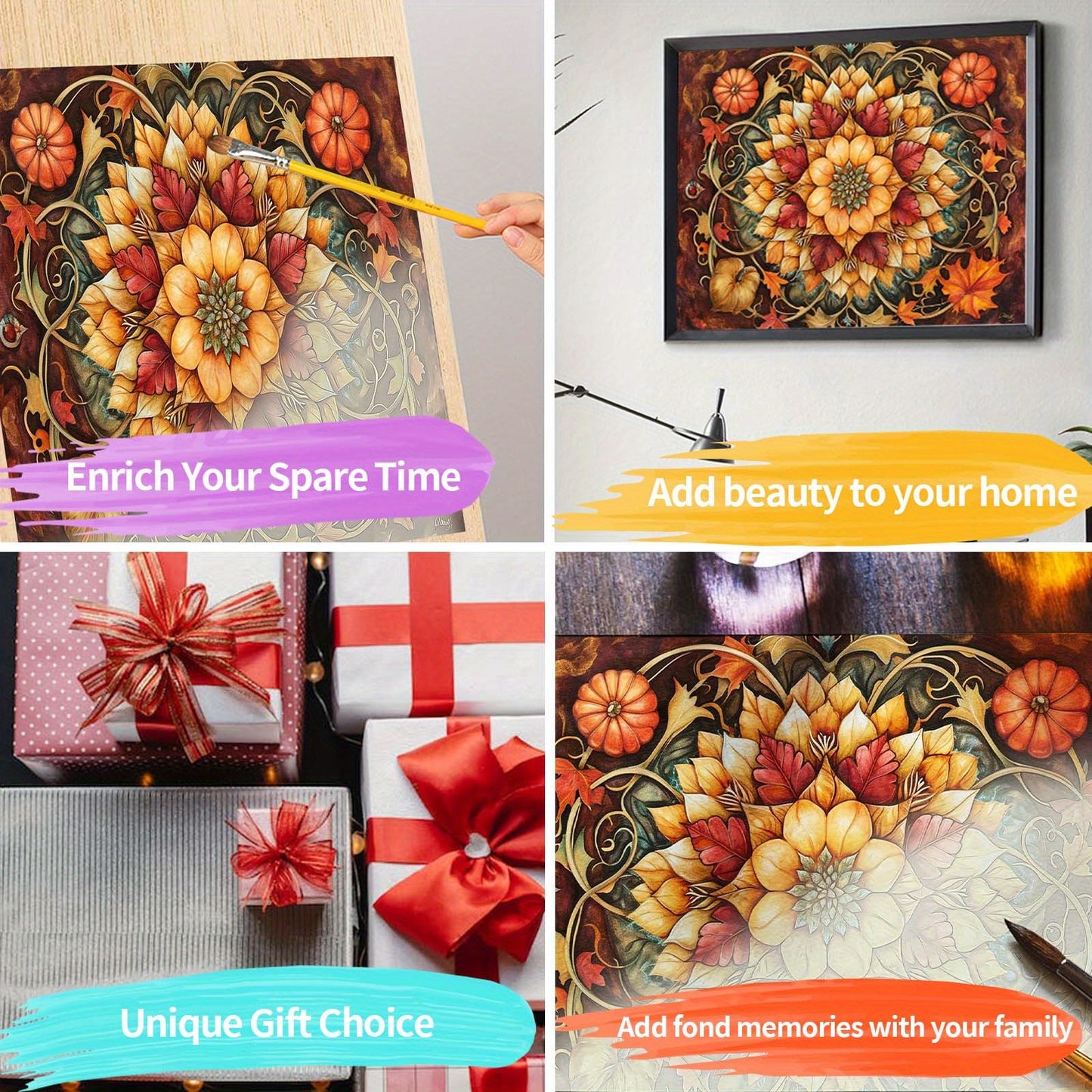 Paint By Number Kit For Adults Flower 50x40cm Easy DIY Art