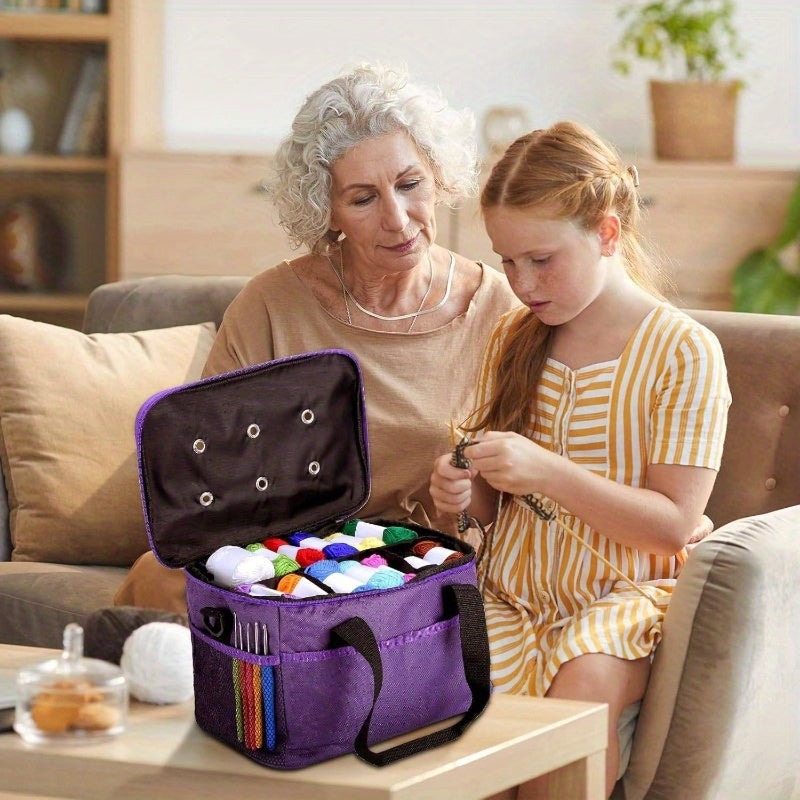 All-In-One Crochet Kit With 24 Yarns Storage Case Beginners