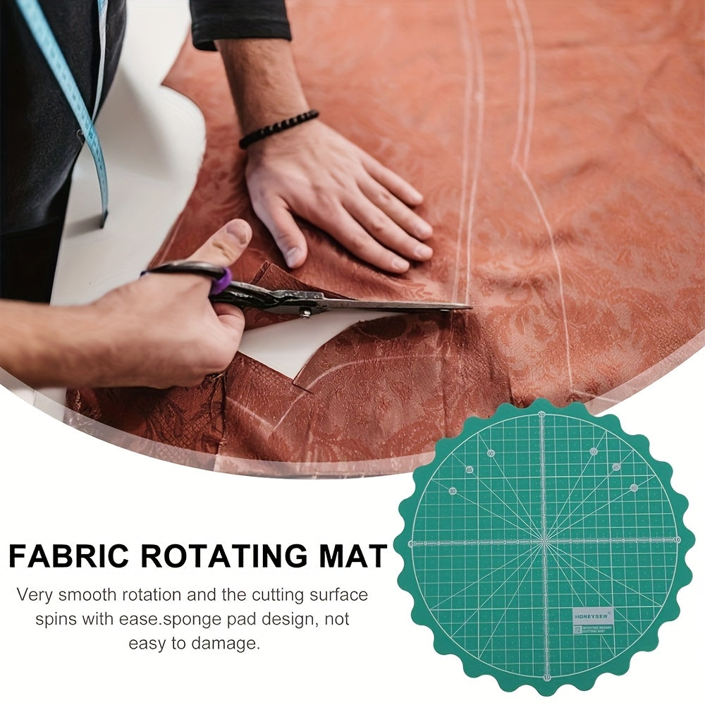 Rotating Self-Healing Cutting Mat for Art and Quilting Crafts