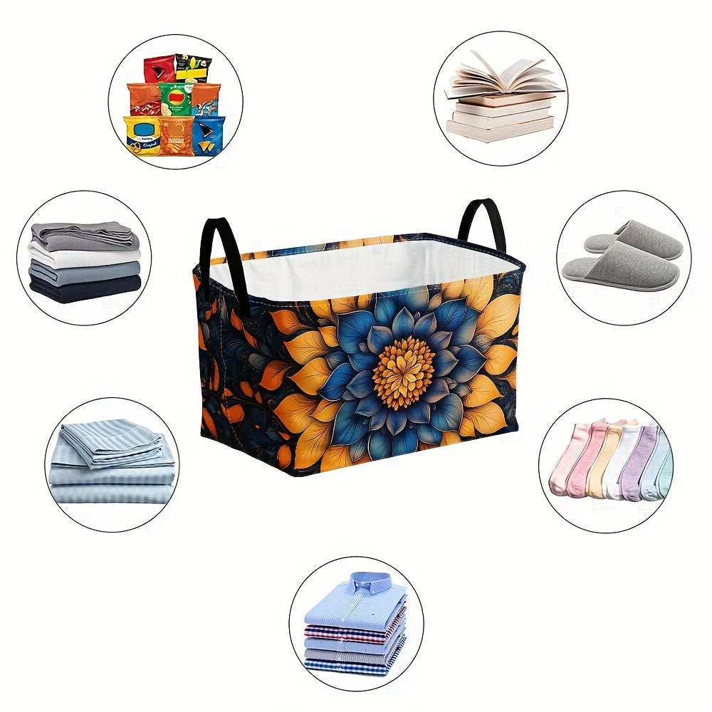 Oversized Autumn Floral Sunflower Storage Organizer Bin