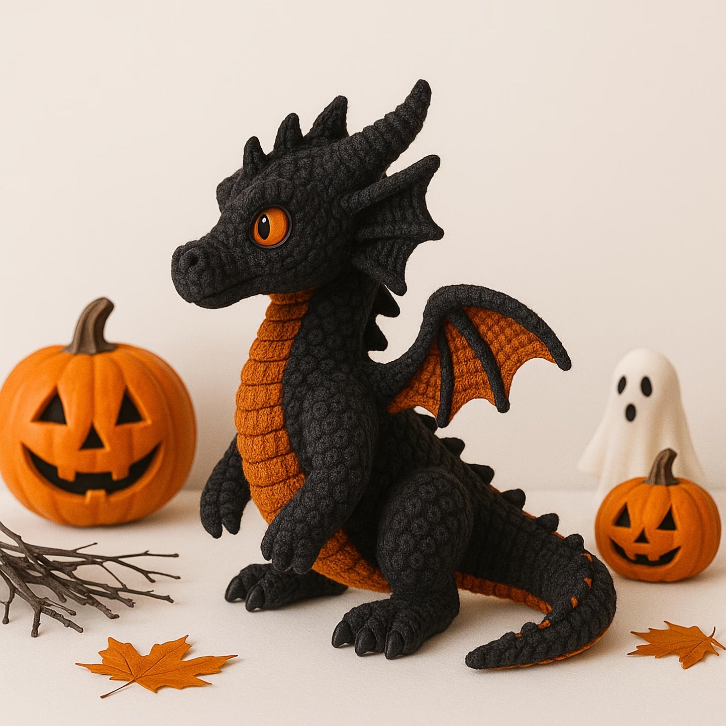 Evil Magmatic Dragon Crochet Kit With Hooks And Yarn
