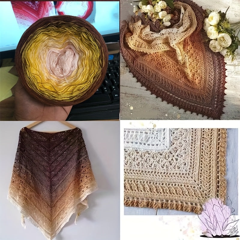 Hand Spun Gradient Cake Cotton Yarn Ombre 300g For Crochet