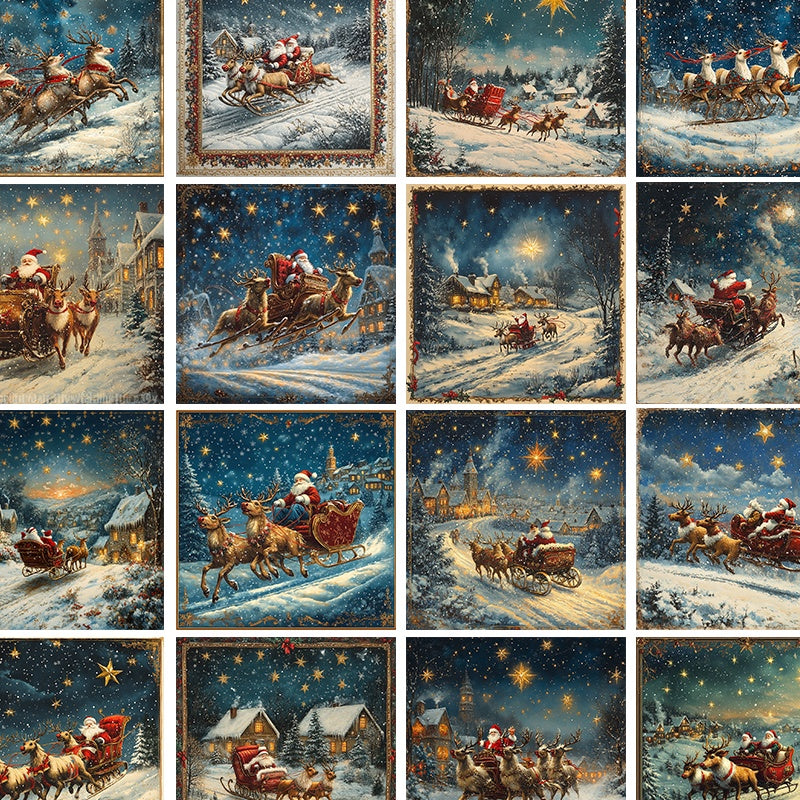 Christmas Village Scrapbook Paper Winter Night 36 Sheets