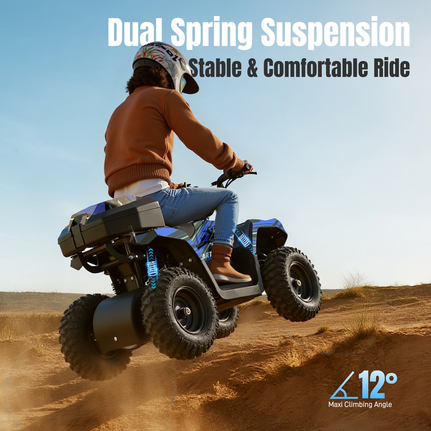 40CC 4-Stroke Kids Off-Road Quad Bike With Knobby Tires