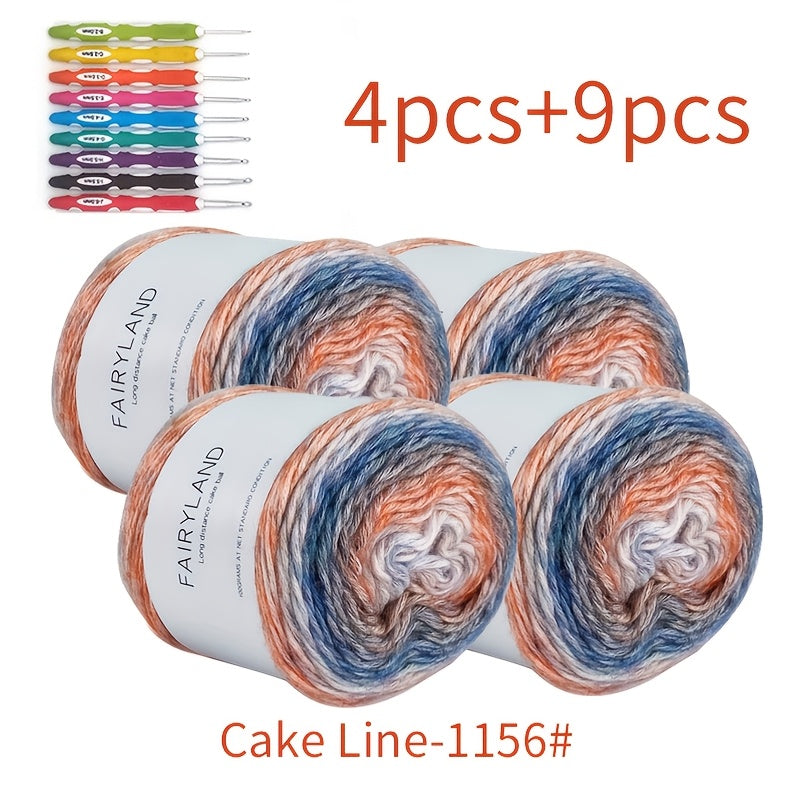 13pc Colorful Thread and Crochet Hook Set for DIY Crafts