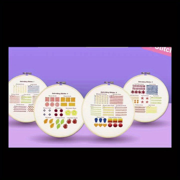 Classic Embroidery Stitches Practice Kit For Beginners