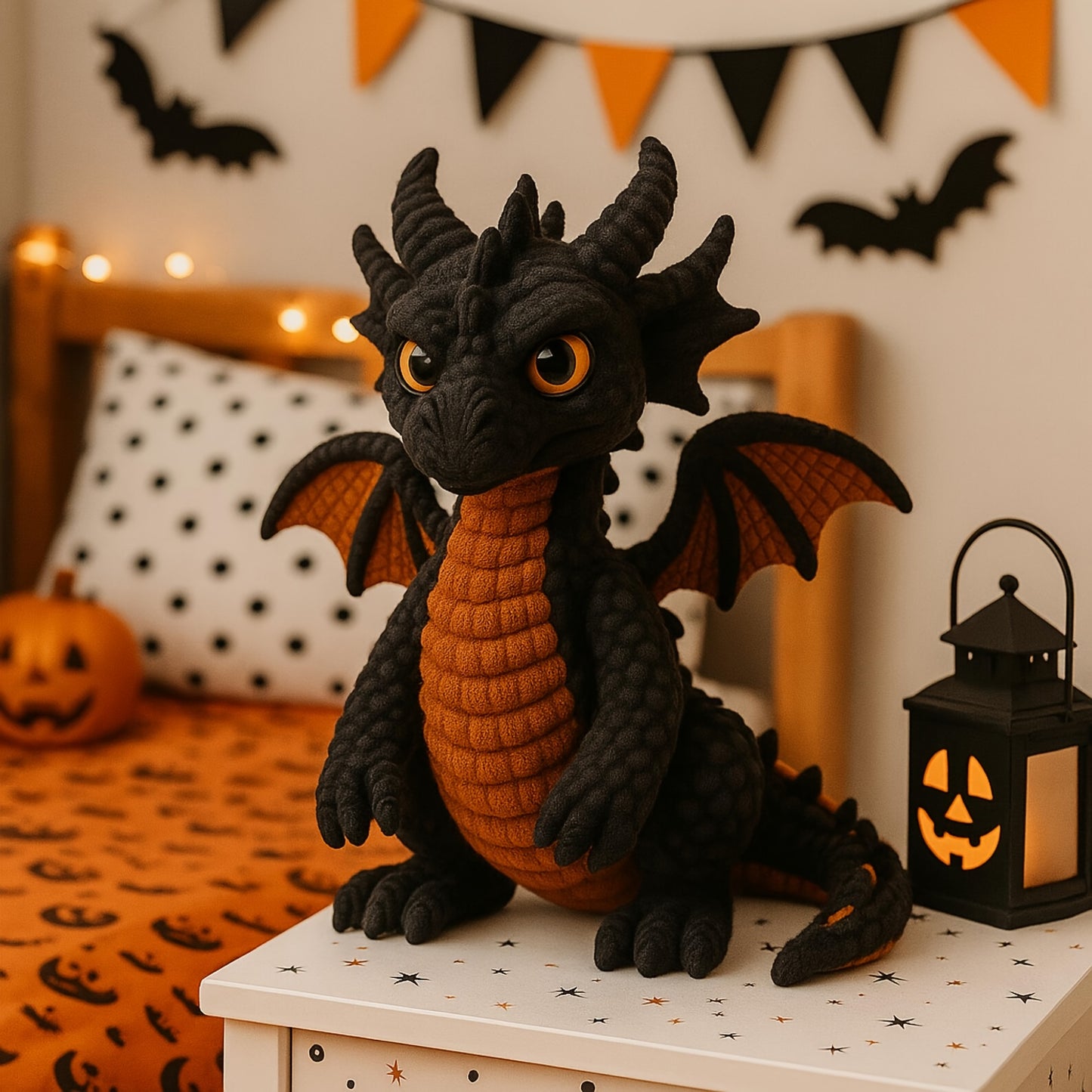 Evil Magmatic Dragon Crochet Kit With Hooks And Yarn